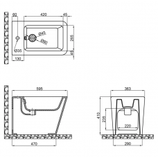 Біде підлогове Qtap Tern 560х360х400 White QT1744003CW Біде підлогове Qtap Tern 560х360х400 White QT1744003CW